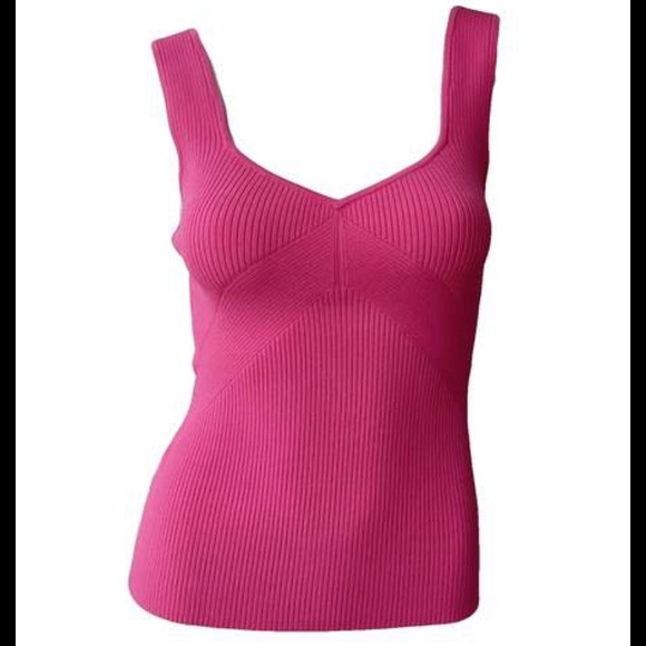 Rag Bone Magenta sleeveless rib tank top